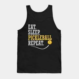 EAT SLEEP PICKLEBALL REPEAT LOVER FUNNY QUOTE GIFT Tank Top